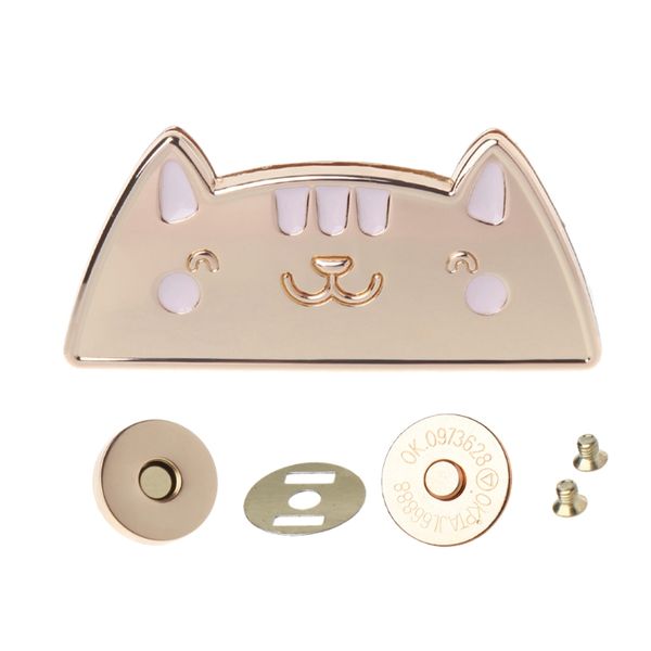 

cute cat magnetic clasp fastener snap button press studs purse bag closure diy, Black