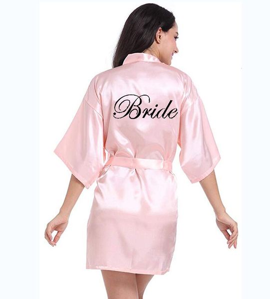 

personalized printed bridal party robes bridesmaids mother of the bride groom maid of honor wedding day gift satin robe, Black;red