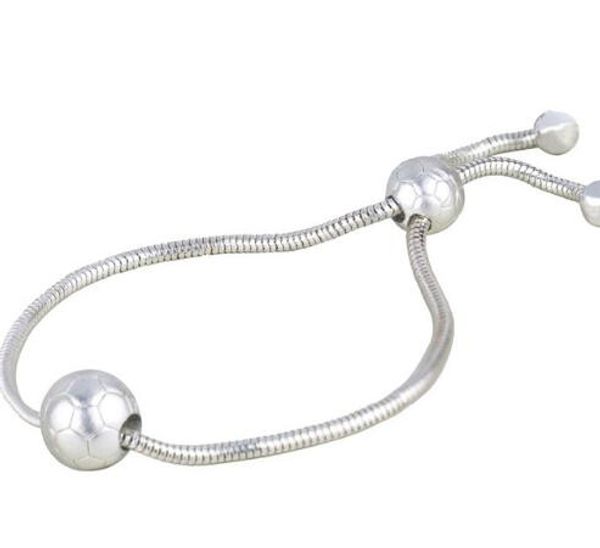 

6pcs/lot new adjustable football tennis bracelets&bangles snake chain for women silver-color drop shipping jewelry valentines day gift 2018, Golden;silver