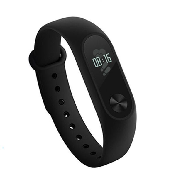 

Wholesale- Original New Xiaomi Mi Band 2 Smart Wristband Bracelet Miband 2 Fitness Tracker Heart Rate Monitor OLED Display for Android/iOS