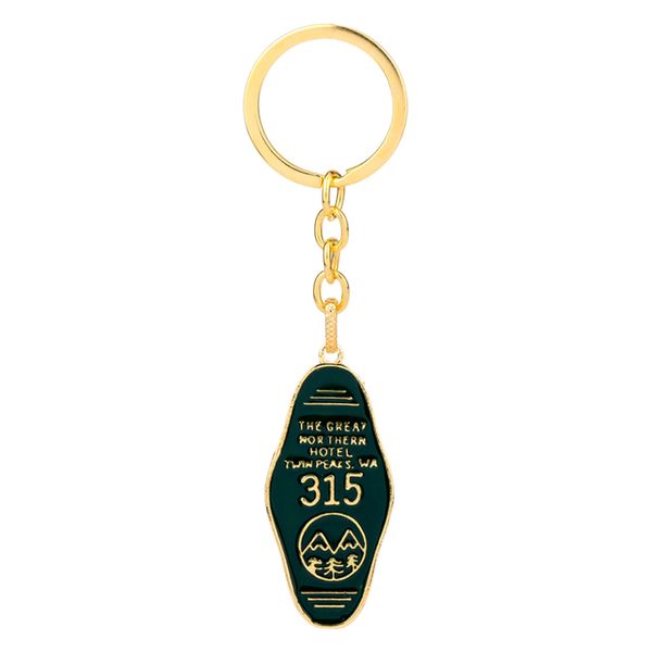 

mqchun fashion jewelry twin peaks key chains the great northern l room # 315 key tag keychain metal keyring for women men, Silver