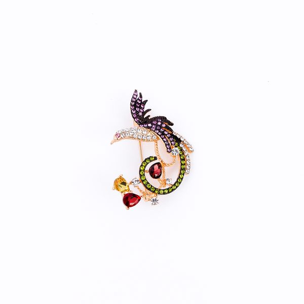 

1pcs elegant gold color coat scarf sweater decor phoenix brooches bouquet wedding bride hijab pins fashion decor jewelry, Gray