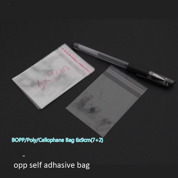 

1000pcs clear resealable bopp poly cellophane bag 6x9cm 72 transparent opp gift bags plastic packaging bags self adhesive seal