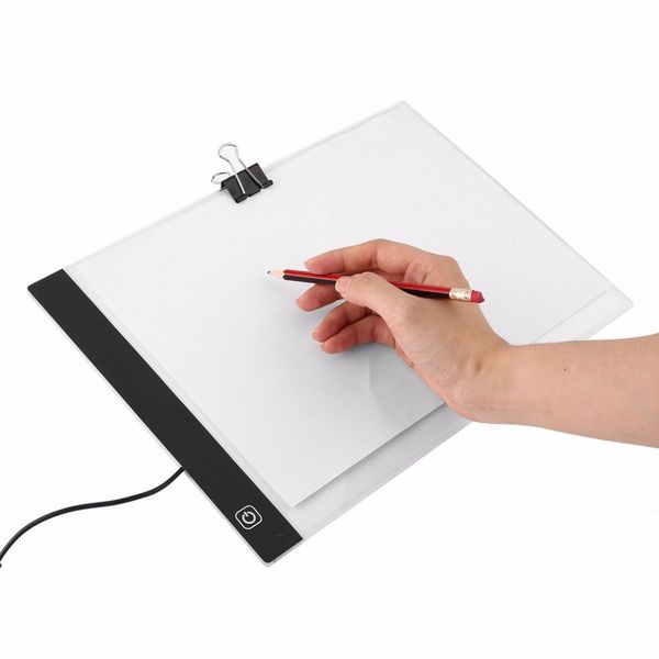 Tavoletta digitale Freeshipping Formato carta A4 LED Artista Thin Art Stencil Tavolo da disegno Tappetino ultrasottile per scrittura con tracciamento artistico