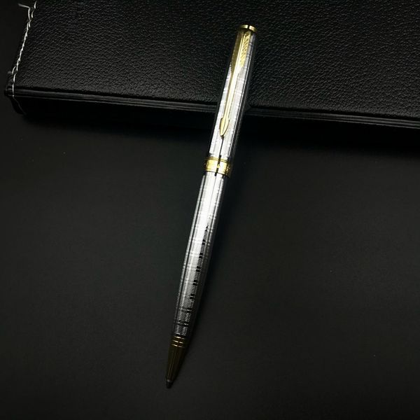

Free Shipping Parker Pens Executive Ballpoint Pen Office School Suppliers Metal Gold Silver Stationery Refill 0.7 mm Pens for Writing
