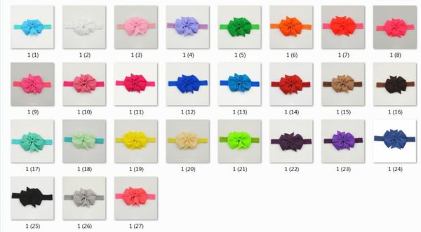 

20pcs hair band bowknot cabelo meninas rustico pequena flor fresca perola frisado headband faixas de cabelo faixa de borrac hd033, Slivery;white