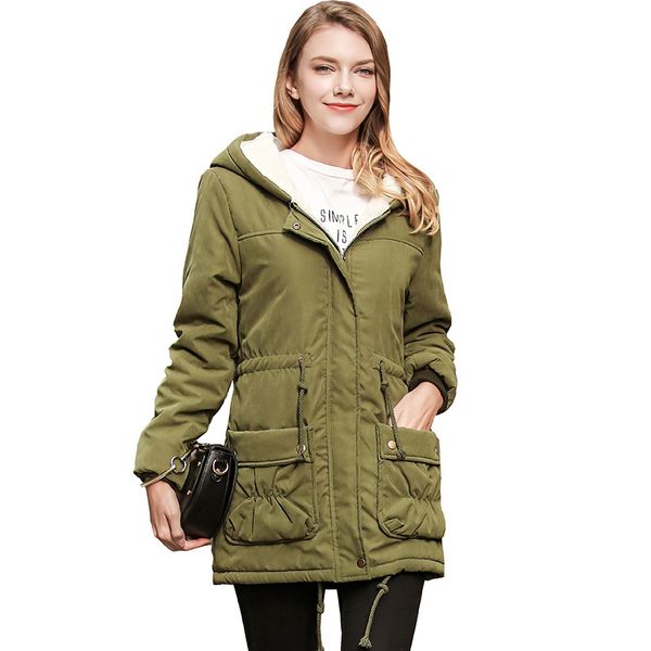 

parkas female women winter coat thickening cotton winter jacket womens outwear parkas for women winter down jacket, Black