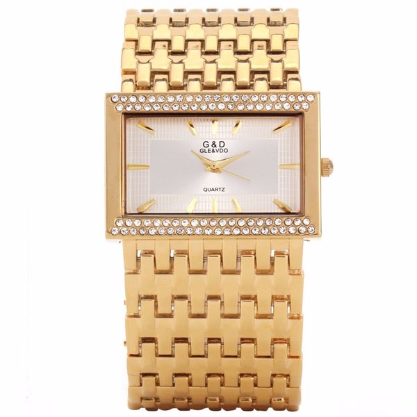 

2018 g&d brand new luxury women's bracelet watches quartz wristwatch rhinestone fashion ladies dress watches relogio feminino y18110310, Slivery;brown