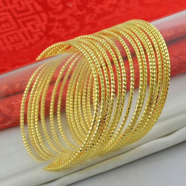 

3 pcs/lot thin bangle bracelet yellow gold filled big circle closed womens bangle diameter 65mm(2.55 inches, Black