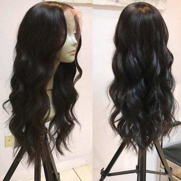 

pre plucked full lace wigs with natural hairlines 100% unprocessed human hair wigs bleached knots lace front wig for black women, Black;brown