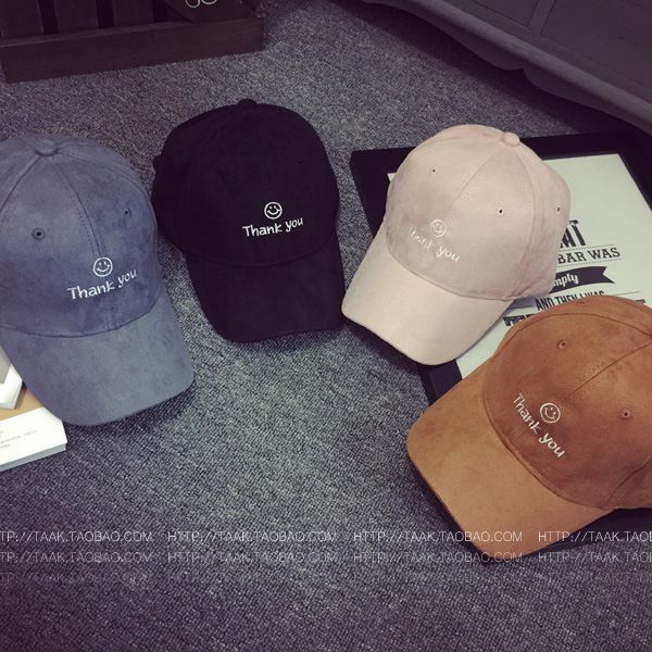 

kesebi 2017 new fashion women korean letters smile curved brim hat baseball caps female casual embroidery suede caps hats, Blue;gray