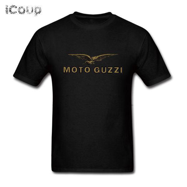 

icoup men's moto guzzi motocicleta car cotton short sleeve t-shirt, White;black
