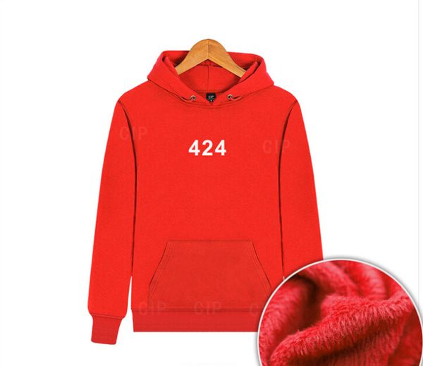 

424 hoodies printed pullover hoodie men women hooded sweatshirt spring autumn cotton sweater outerwear, Black