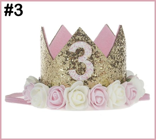 Baby Girl Boy One 1 2 3 4 5 6 7 8 9 Years Old Birthday Hat Crown