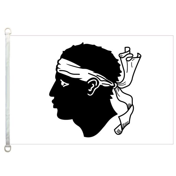 

good flag]corsica flags banner 3x5ft-90x150cm 100% polyester country flags, 110gsm warp knitted fabric outdoor flag
