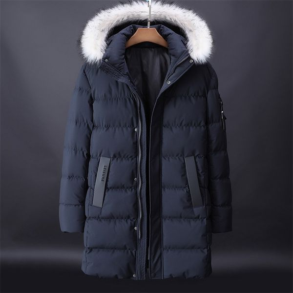 

plus size 4xl 5xl 6xl 7xl 8xl 9xl mens winter fur collar parkas 145, Black
