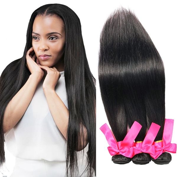 Top Straight Brazilian Remy Human Hair Weave Silky Straight Weaves