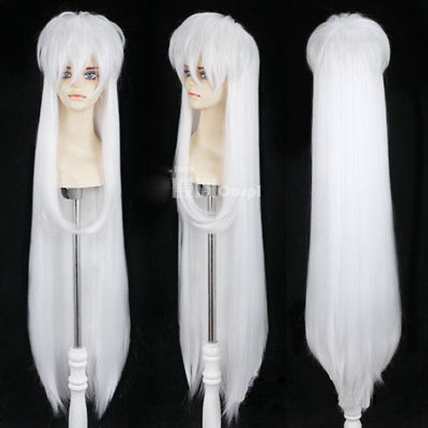 

inuyasha wig white hair cosplay wigs, Black;brown