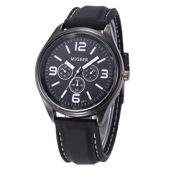 

migeer men business watches 2018 fashion silicone strap sport cool quartz hours wrist analog watch horloges mannen hout a70, Slivery;brown