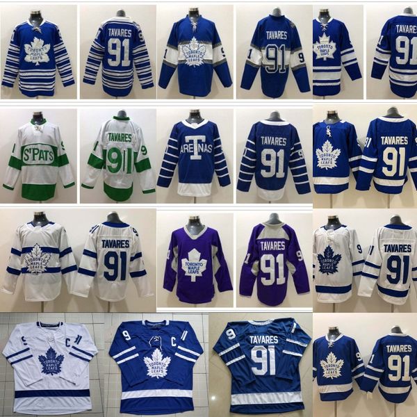 

Toronto Maple Leafs The Captain C Patch 91 John Tavares Jersey Mens Youth Womens 100% Stitched Custom Hockey Jerseys White Blue