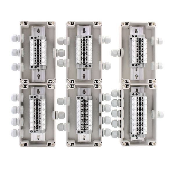 

waterproof electric enclosure project junction box 158*90*60mm with din rail terminal blocks