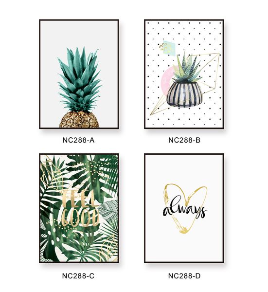 

nordic home decor painting wall p canvas painting modern pineapple plants love p for living room poster