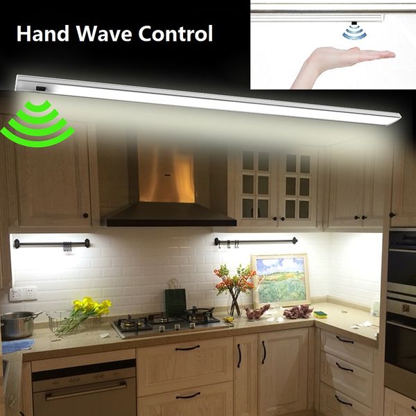 Grosshandel 2 Stucke 30 40 50 Cm Led Bar Licht Handwelle Control Ultradunne Starre Streifen Lichter Kuchenschrank Lampe Schrank Lampen Dekoration Von