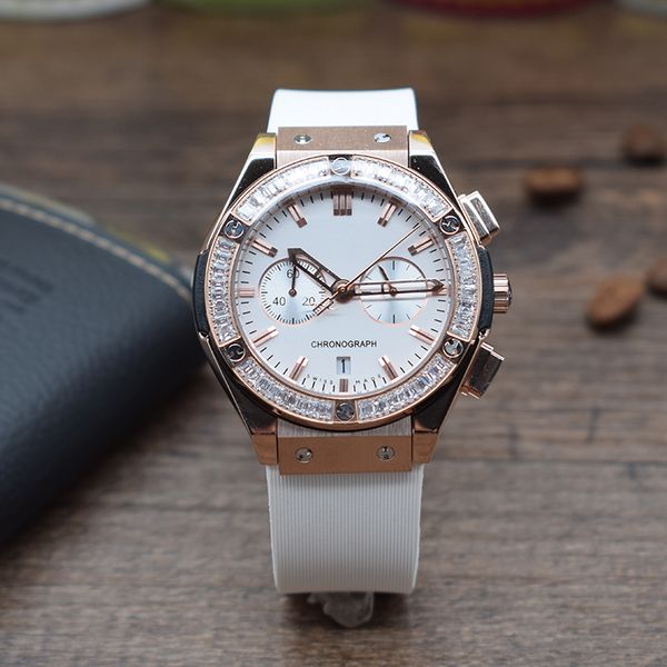 

Sport ladie rubber belt watche five pin run econd calendar teel hell double nap quartz watch 582888 ale