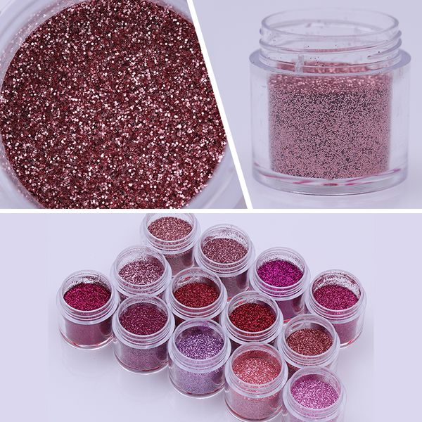 

1 box red series nail glitter sequins 6g/ box shining ultra fine paillette manicure nail art glitter decorations tool, Silver;gold