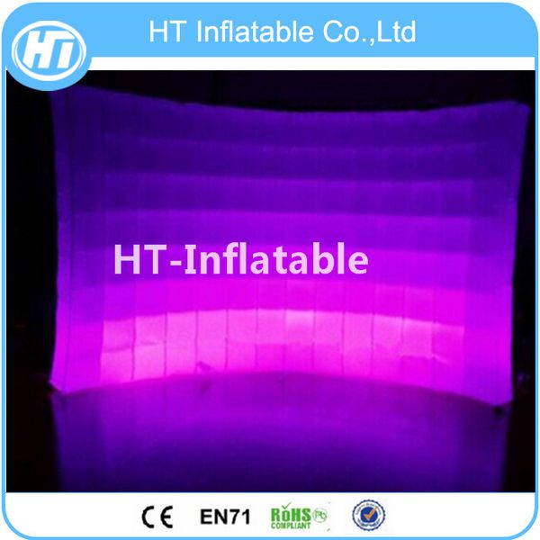

9 8ft 7 8ft colorful led lighting adverti ing inflatable photo booth wall led light photo booth backdrop