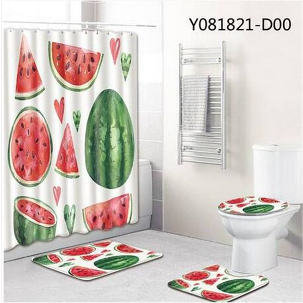

180x180cm four pieces of cushion combination in shower curtain bathroom carpets
