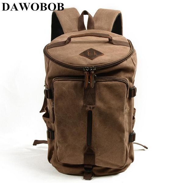 

fashion men's travel backpack canvas men's travel bags large capacity lapbackpack male leisure tote bag multi-function schoo