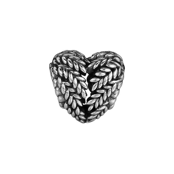 

pandulaso icon of nature charm heart beads for jewelry making fit charms 925 silver bracelet & bangle fashion jewelry autumn collection, Black