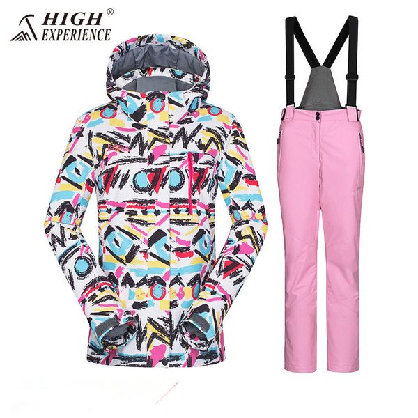 

2018 womens ski suits russian ski suit waterproof mountain skiing and snowboarding winter snowsuit female warm sport clothing