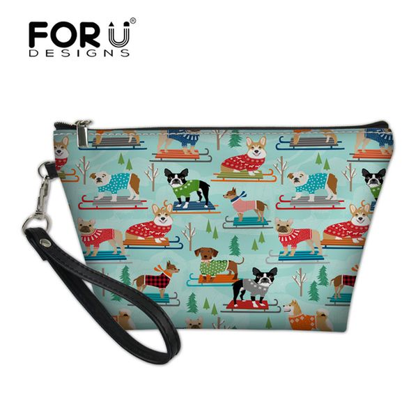 

forudesigns sledding dogs printed travel cosmetic bag organizer women necessaire cosmetic bag portable makeup toiletry kits