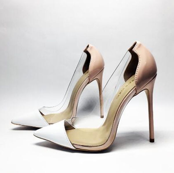 

2018 роскошные женщины насосы прозрачный 8 см 10 см 12 см высокие каблуки Сексуальная