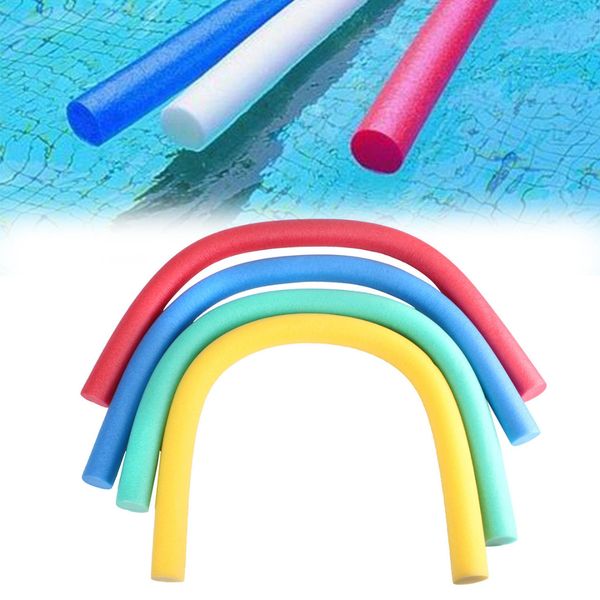 Para crianças adultos flutuante flutuante espuma piscina macarrão flutuador woggle sólido núcleo núcleo macarrão flexível linha anel 6.5 * 150 cm