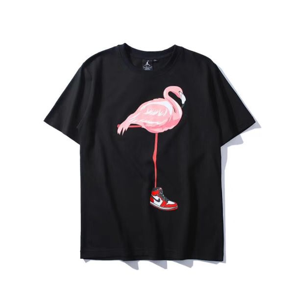 

Мужская дизайнер футболки мода прилив Мужская одежда Fly-man рубашка птица фламинго