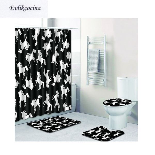

4pcs animals banyo paspas bathroom carpet toilet u type bath mat set non slip tapis salle de bain alfombra bano