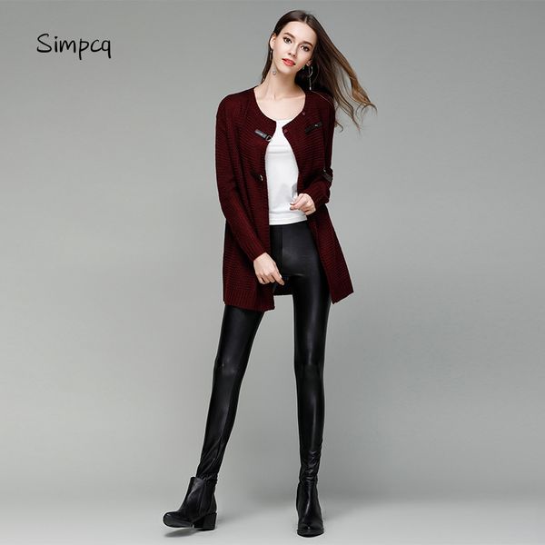 

simpcq новое прибытие вязаный кардиган свитера для женщины хлопок повседневная осень зима теплая кнопки одежда для людей m0715, White;black