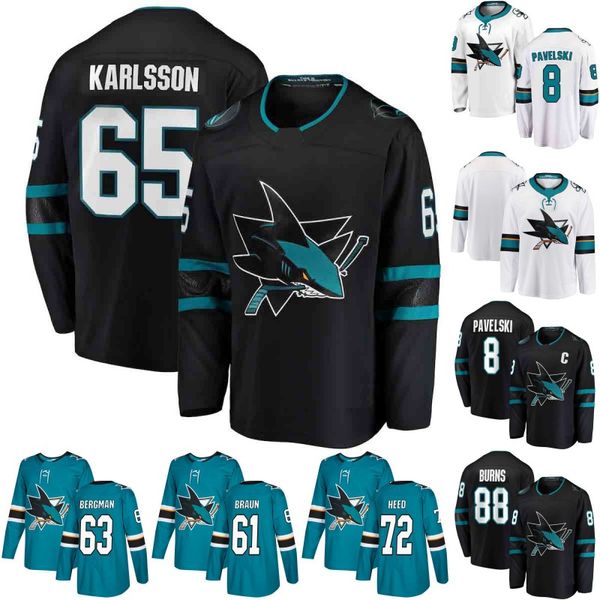 

San Jose Sharks 61 Justin Braun 63 Julius Bergman 65 Erik Karlsson 72 Tim Heed 74 Dylan DeMelo 88 Brent Burns Custom Hockey Jerseys