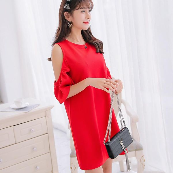 2018 summer spring girls dress bandage party fashion sexy plus size red skirts plus size