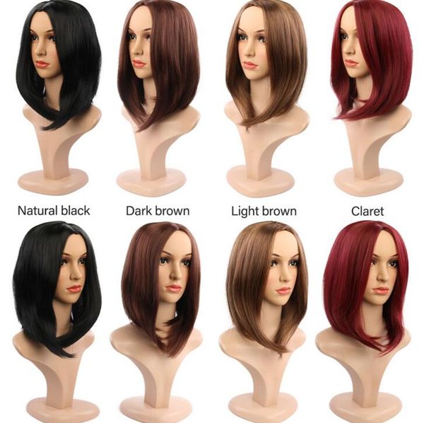 2018 New European And American Wigs Women Middle Divided Short Hair Bobo Head Chemical Fiber Hair Sleeve Best Synthetic Wig Glueless Lace Front Wigs
