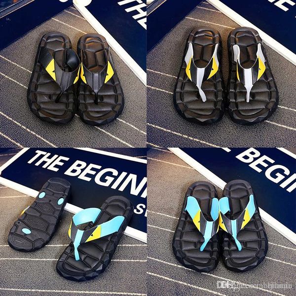 

new europe brand british style summer men's slippers men's slippers casual flat sandals with flip flops men's sandals anti-sk, Black