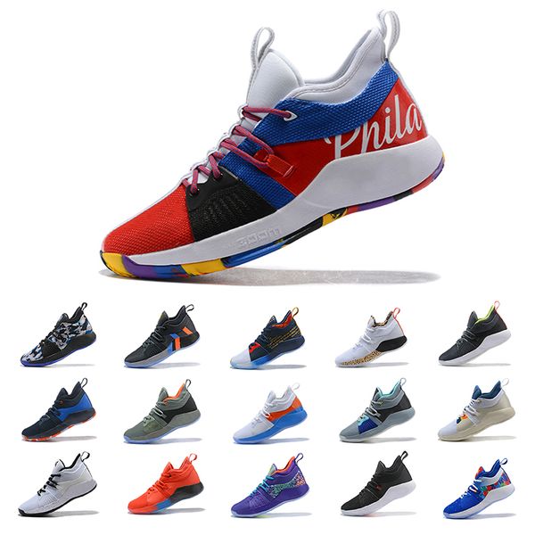 

2018 Высокое качество Paul George 2 PG II Баскетбольные кроссовки PG2 2S Starry Blue Спортивные кро