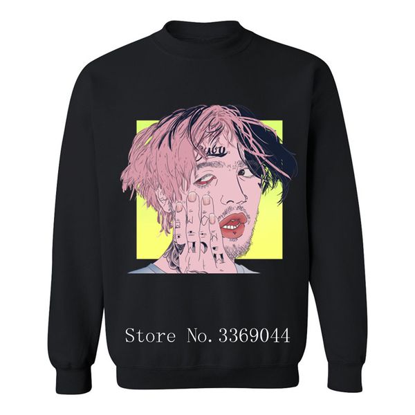 

SD с длинными рукавами 3d Lil peep удобная мода 3d в Мужские толстовки 2018 тенденция