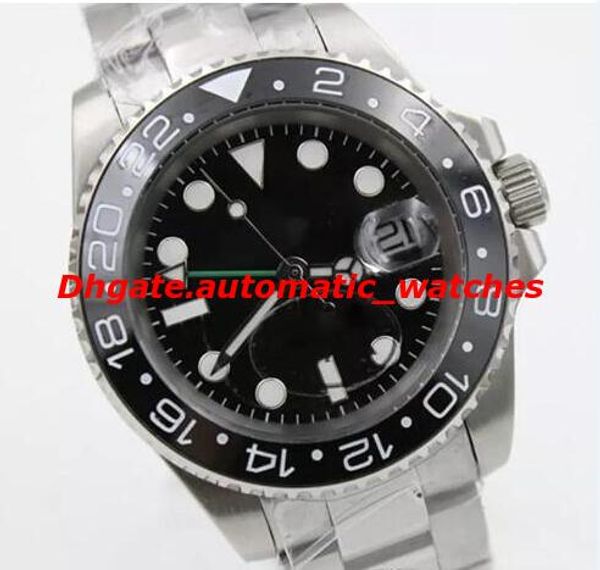 

luxury bp factory asia 2813 movement 40mm gmt 116710 116710ln blue luminescent ceramic mechanical automatic mens watch watches, Slivery;brown