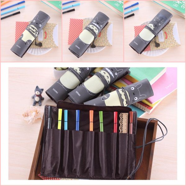 

kawaii chinchillas rolling pencil case soft perfect quality dragon cat makeup pen holder travel/school/office supply gift giving