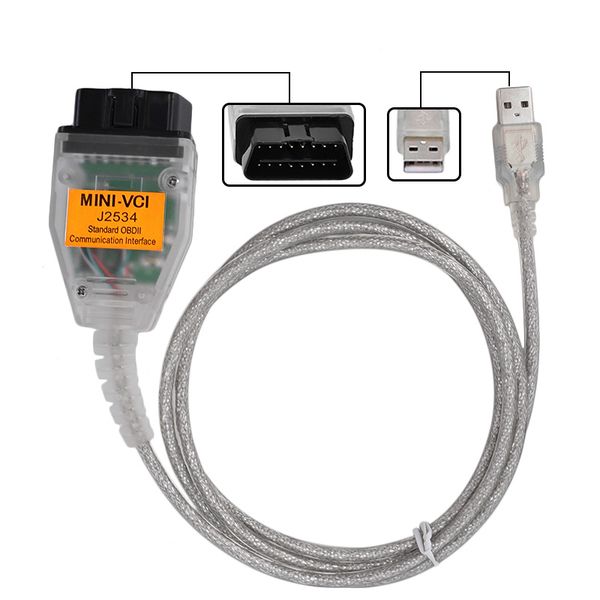 

10шт много ftdi чип v13.00.022 mini-vci j2534 интерфейс mini vci usb кабель для toyota tis techstream
