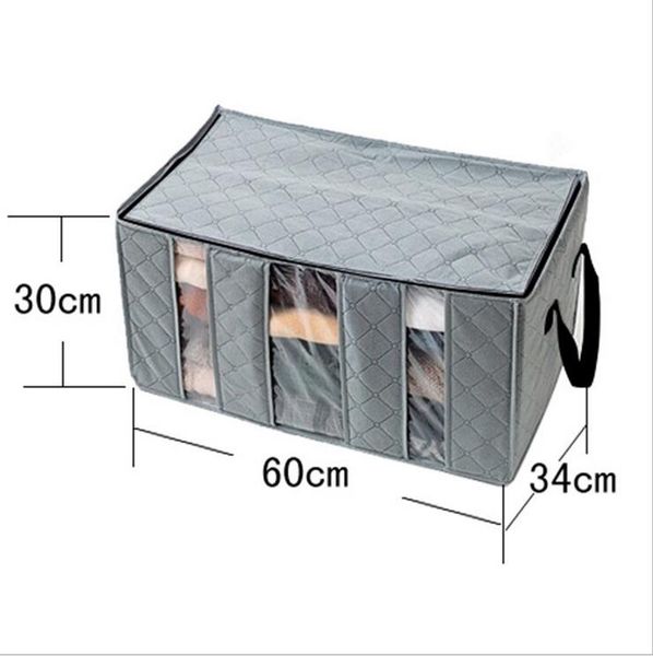 2019 Wholesale Foldable Storage Bag Visible Clothes Blanket Pillow